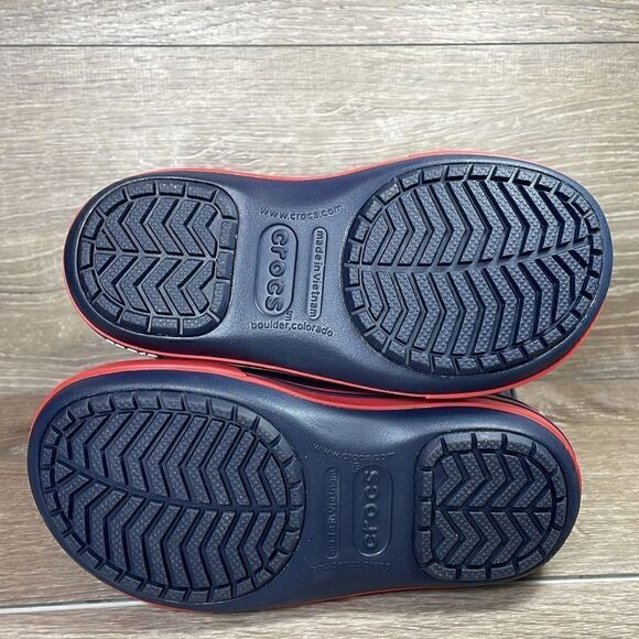 NEW Crocs Crocband II.5 Gust Navy Blue Red Little Boy Sz 1 Relaxed Fit Snow Boot - Picture 8 of 11